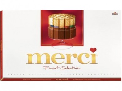 Шоколадные конфеты MERCI Ассорти, 400г, 6 штук