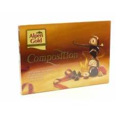 Ассорти конфет ALPEN GOLD Composition темный и молочный шоколад, 214 г, 1 штука