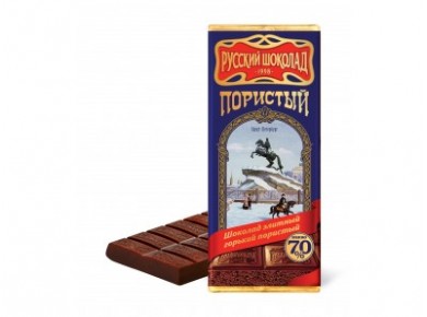 Шоколад РУССКИЙ ШОКОЛАД элитный горький пористый, 90г, 5 штук