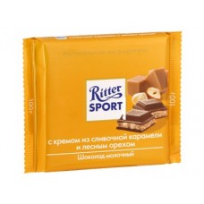 Шоколад RITTER SPORT молочный с отборной клубникой в нежном йогурте, 100г, 5 штук