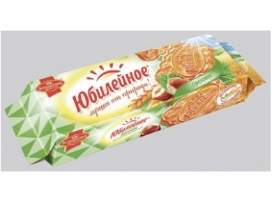 Печенье ЮБИЛЕЙНОЕ  ореховое, 126г, 1 упаковка