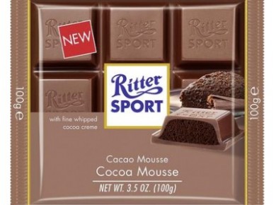 Шоколад RITTER SPORT с альпийским молоком и шоколадным муссом, 100г, 5 штук
