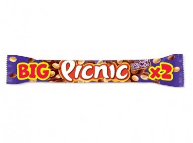 Шоколад PICNIC big с арахисом и карамелью биг, 76г, 1 штука