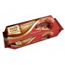 Печенье бисквитное ALPEN GOLD Клубника, 136г, 1 упаковка