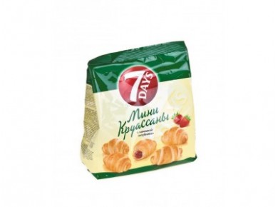 Мини круассаны 7 DAYS клубника, 200г, 1 штука