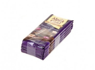 Шоколад ALPEN GOLD Фундук и Изюм, 90г, 5 штук