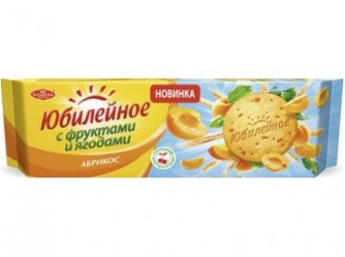 Печенье ЮБИЛЕЙНОЕ Абрикос, 150г, 1 штука