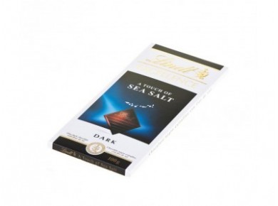 Темный шоколад LINDT excellence морская соль, 100г, 1 штука