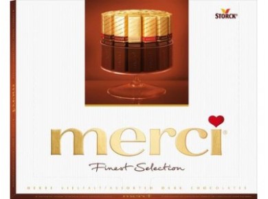 Шоколадные Конфеты MERCI Горький Шоколад, 250г, 1 штука