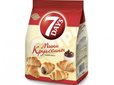 Круассаны 7 DAYS Мини с кремом какао, 200г, 1 штука
