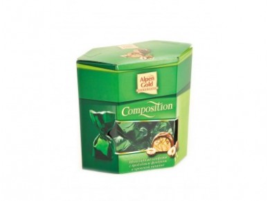 Конфеты шоколадные ALPEN GOLD Composition с фундуком, 165г, 1 коробка