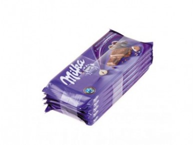 Шоколад MILKA молочный с фундуком и изюмом, 100г, 5 штук