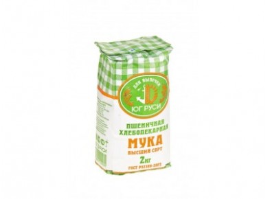 Пшеничная мука высший сорт ЮГ РУСИ, 2кг, 1 штука