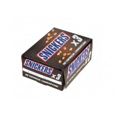 Шоколадный батончик SNICKERS мультипак, 3х47,5г, 16 штук