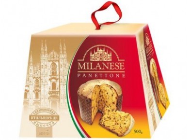 Кулич пасхальный MILANESE с цукатами и изюмом, 500г, 1 штука