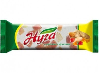 Нуга СТОЛИЧНЫЕ ШТУЧКИ с орехами и цукатами, 60г, 2 штуки