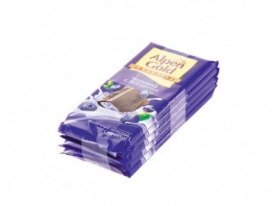 Шоколад ALPEN GOLD Черника c йогуртом, 90г, 5 штук