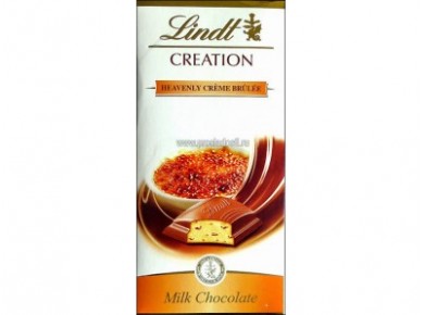 Шоколад LINDT Creation молочный Крем-брюле, 100г, 1 штука