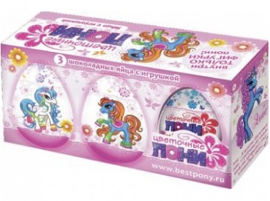 Шоколадные Яйца BARBIE, ПОНИ, 3х20г, 1 штука