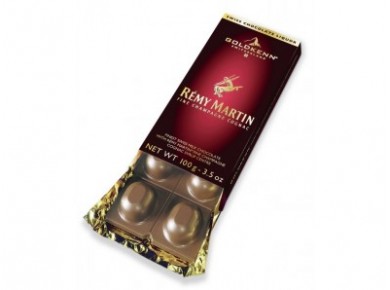 Шоколад с ликером GOLDKENN Реми Мартен,100г, 1 штука
