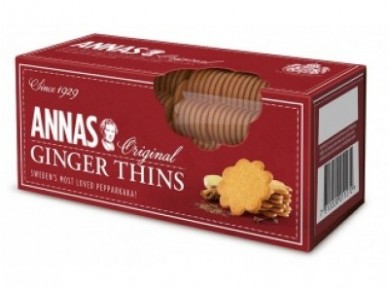 Печенье ANNA'S Тонкое имбирное, 150г, 1 штука