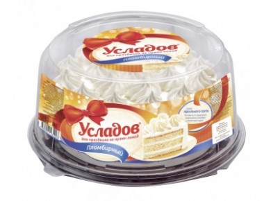 Торт пломбирный УСЛАДОВ, 750г, 1 штука