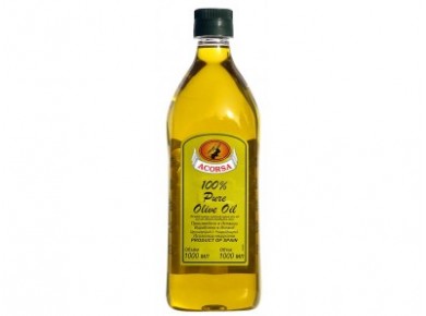Оливковое масло ACORSA пэт 100%, 1л, 3 штуки