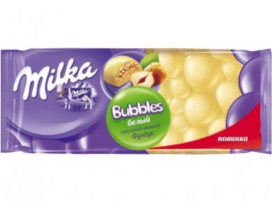 Шоколад MILKA белый пористый, 83г, 5 штук