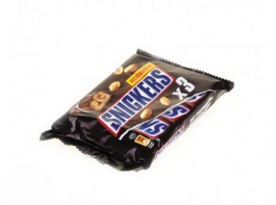Шоколадный батончки SNICKERS, 3х47,5г, 1 штука