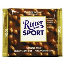 Шоколад RITTER SPORT с орехом, 100г, 80 штук