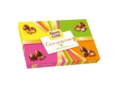 Ассорти конфет ALPEN GOLD из молочного шоколада, 142 г, 1 штука