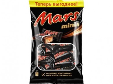 Шоколадный батончик TWIX Minis, 184г, 1 штука
