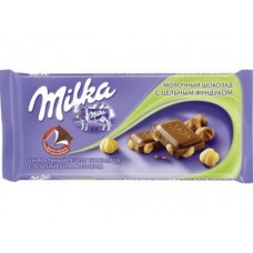Шоколад MILKA молочный с лесными орехами, 100г, 5 штук