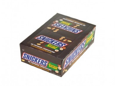 Шоколад SNICKERS с лесным орехом, 81г, 32 штуки