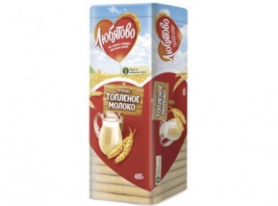 Печенье ЛЮБЯТОВО Топленое молоко, 400г, 2 упаковки