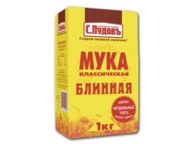 Мука блинная С. ПУДОВЪ классическая, 1кг, 4 штуки