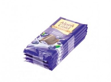 Шоколад ALPEN GOLD Черника с йогуртом, 90г, 1 штука