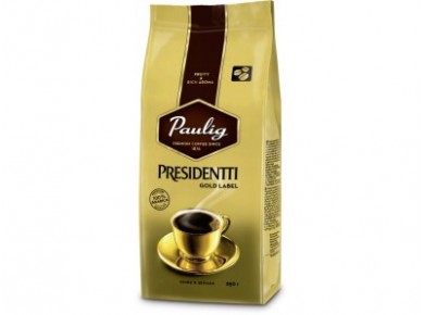 Кофе в зернах PAULIG President Gold, 250г, 1 штука