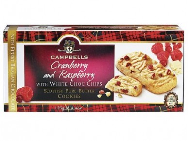 Печенье CAMPBELLS с Малиной, 125г, 1 штука
