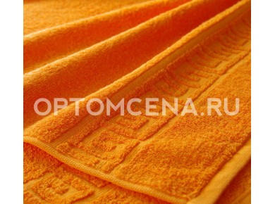 Махровое полотенце Туркменистан 50х90 оранжевое 400 гр/м2