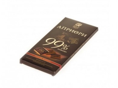 Шоколад АПРИОРИ Горький 99% какао, 100г, 1 штука