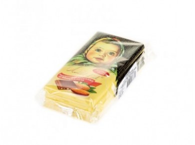 Шоколад АЛЁНКА молочный с миндалем, 100г, 4 штуки