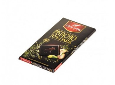 Шоколад COTE D'OR Фисташка 70%, 100г, 1 штука