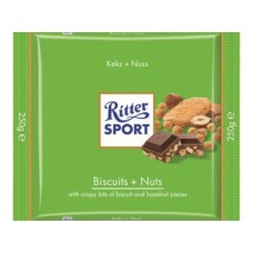 Шоколад RITTER SPORT молочный с цельным обжаренным лесным орехом, 250г, 1 штука