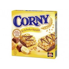Шоколадный батончик мюсли CORNY банан-молочный шоколад, 6x25г, 1 штука