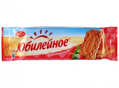 Печенье ЮБИЛЕЙНОЕ земляничное, 112 г, 6 упаковок