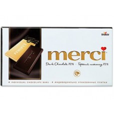 Шоколад MERCI горький 72%, 100г, 1 упаковка
