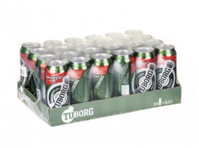 Пиво TUBORG светлое, 0,5л