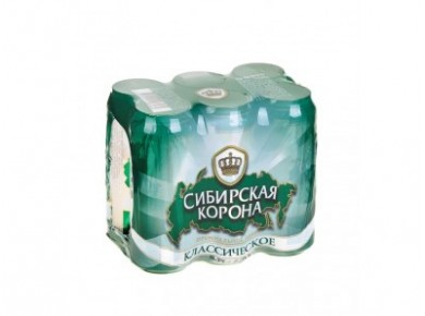 Пиво СИБИРСКАЯ КОРОНА светлое классическое, 0,5л