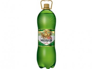Пиво ТРИ МЕДВЕДЯ светлое, 2,5л